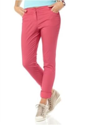 Flashlights Hose Skinny Lang-Gr.72-88 Damen Röhre Slim Fit Stretch Rot Pink NEU
