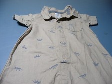 BOYS CARTERS BRAND 18 MONTH ONEPIECE WITH DINOSAURS BROWN