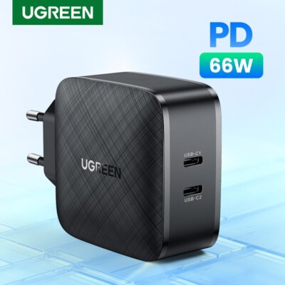 UGREEN 66W PD Quick 4.0 3.0 Type C Fast Charger For iPhone 14 13 Xiaomi Laptop