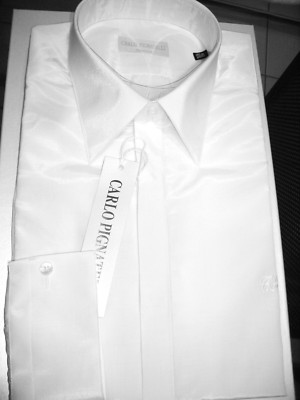 HERREN HEMD CARLO PIGNATELLI ZEREMONIE ELEGANT BRÄUTIGAM italienischer Kragen