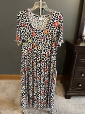 Madeleine Leopard And Floral Print Women  s Dress Size 12