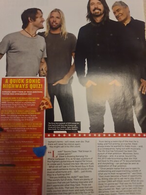 FOO FIGHTERS DAVE GROHL TAYLOR HAWKINS A4 POSTER KERRANG MAGAZINE UK 