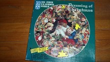 Schmid 356 pc Jigsaw Puzzle "DREAMING OF CHRISTMAS" 20 1/2 in. Round