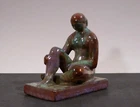 by3/6 Alfred Lörcher Small Sculpture ~ 1924 Squatting