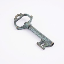 Messing Korkenzieher Schlüssel Design Vintage 60er Jahre ca. 12 cm