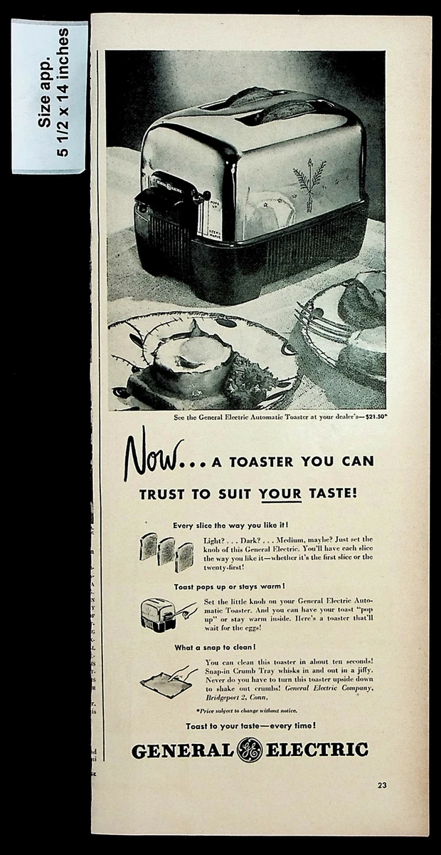 Vintage general electric clearance toaster