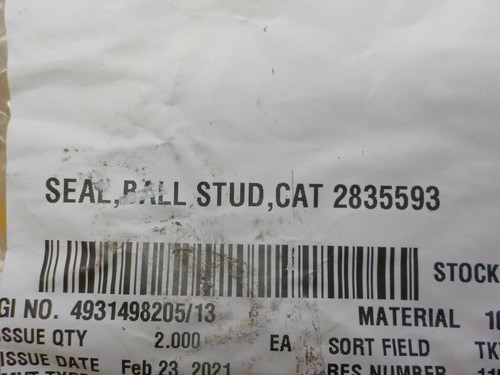 4 X Caterpillar 283-5593: SEAL Ball Stud Genuine Caterpillar: - Picture 4 of 4
