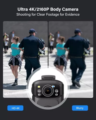 BOBLOV B4K5 Body Camera 4K GPS Police Body Camcorder Night Vision Camera 3400mAh - Picture 3 of 11