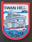 Swan Hill Embroidered Patch, Cloth Badge, Sew-On, Vintage, Australia, P.S. Gem