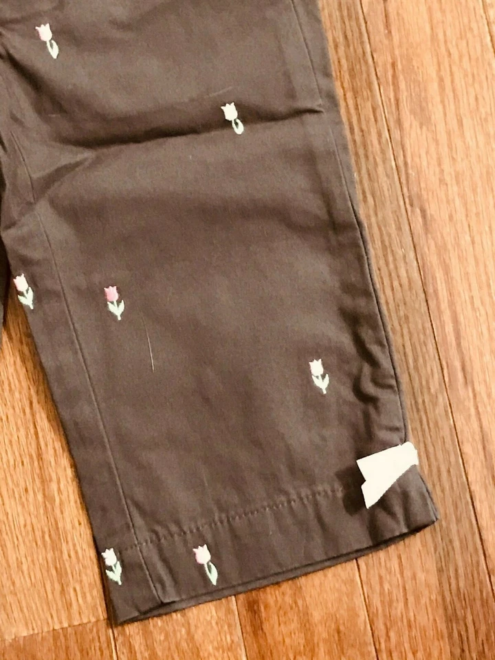 NWT Gymboree Tulip Garden Brown Tulip Capri Adjustable Waist Size 4 4T - Image 3 of 4