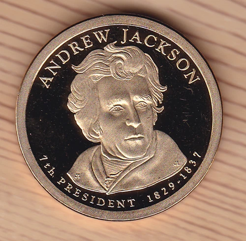 2008-S Presidential Dollar Andrew Jackson Proof — photo from the most recent tracked eBay sale