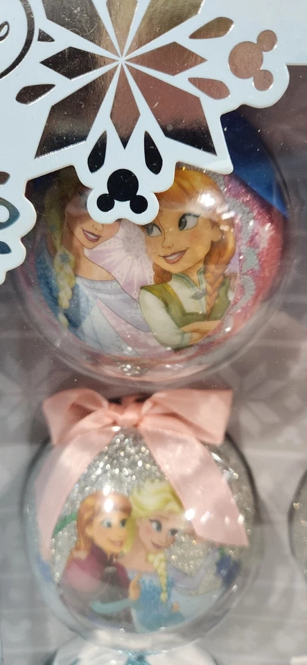 Disney Store Sketchbook Frozen Ornament Ball Set 6 Elsa Anna Olaf Christmas - Image 2 of 4