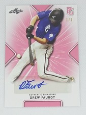 2021 LEAF PERFECT GAME AUTO DREW FAUROT PINK PAPER 1/3 