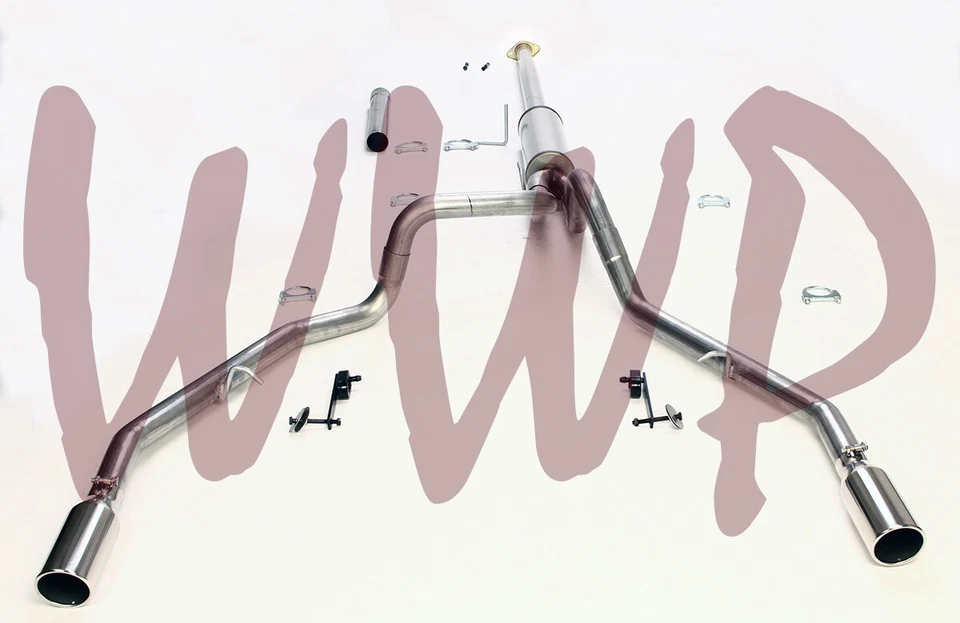 Sistema de escape trasero CatBack doble división de acero inoxidable 15-20 Ford F150 2,7 L/3,5 L Foto 2 de 3