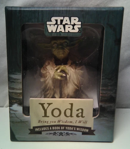 Yoda Bring You Wisdom, I Will Statue Figure  Includes Book Star Wars