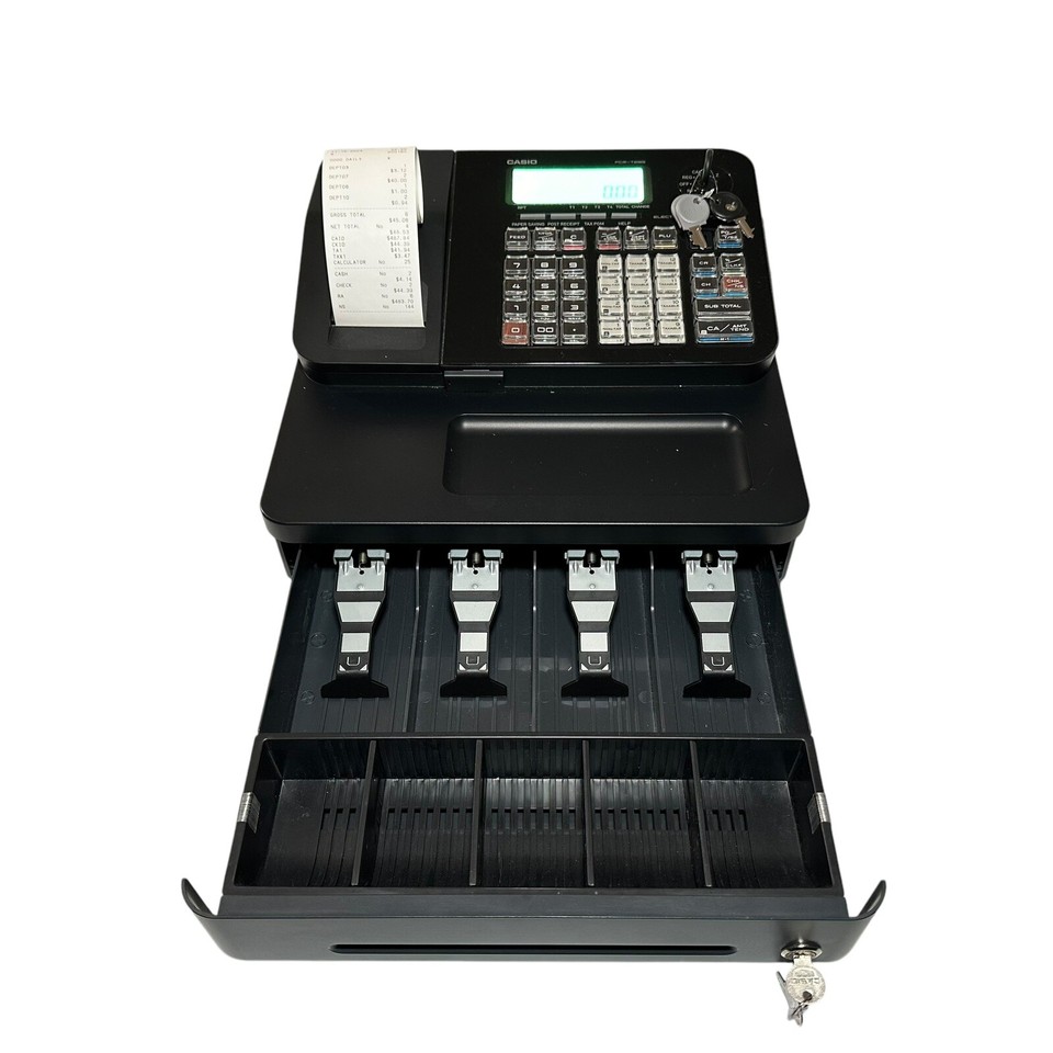 Casio PCR-T285 Electronic Cash Register w/Programming Keys Manual No ...