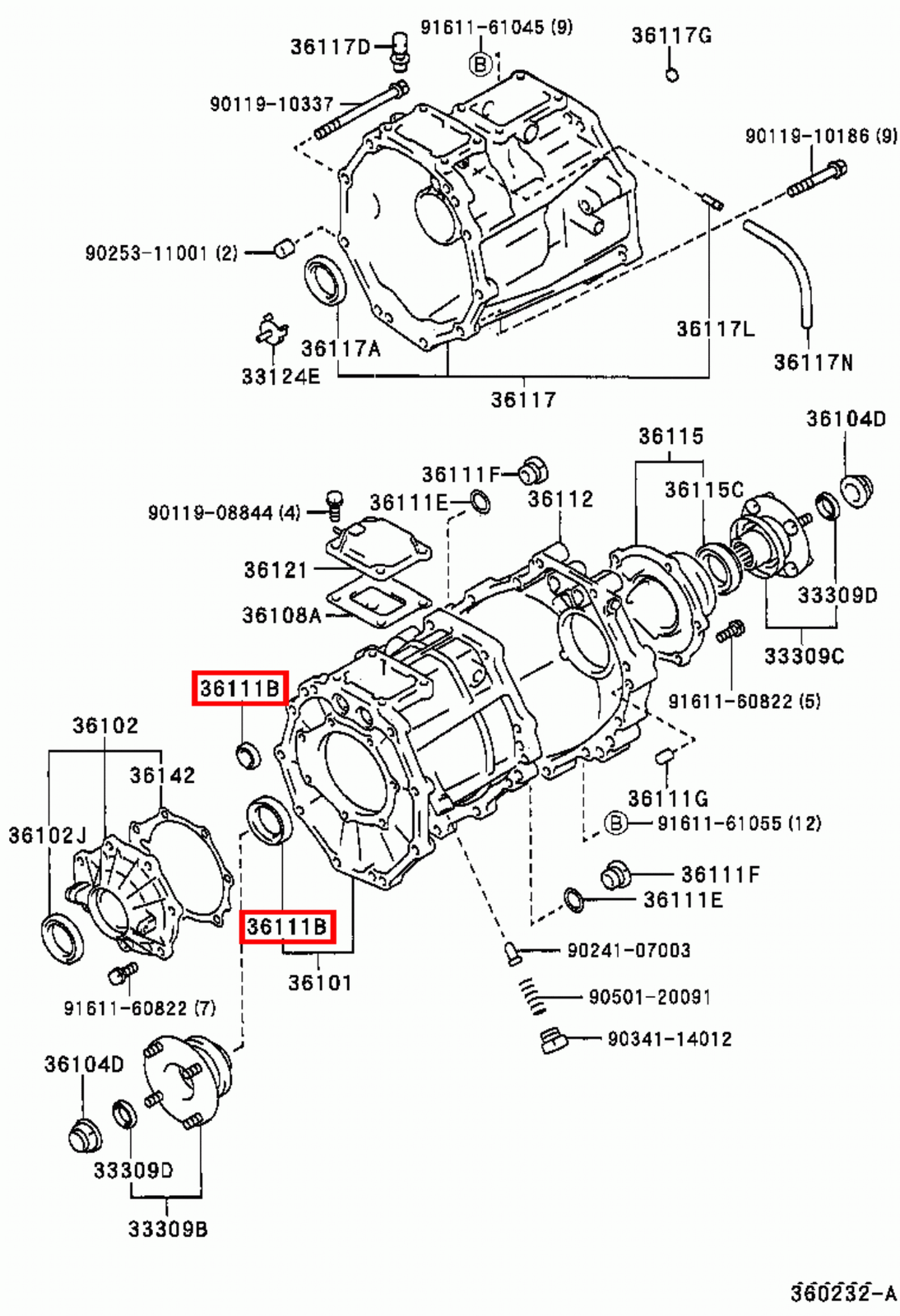Genuine Hilux KZN165 KZN130 KUN26 KUN25 Transfer Case Front Output Oil