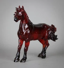 OOAK Clearware Red ShatterPoint Mustang Stallion ~Breyer Paddock Pal Sized 1:24