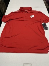 Fanatics Wisconsin Badgers Xl Red Polo Shirt NWT