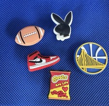 5 Piece Adult Theme Silicone Shoe Charms Compatible for Clogs