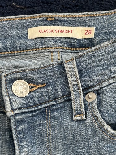 Levis Classic Straight Leg Jeans Stretch, Sz 28 Y2K - Bild 9 von 9