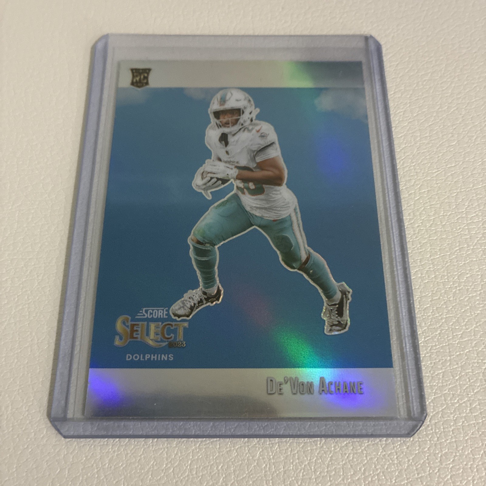 De'Von Achane Panini Select Score Select Throwback #STWDAC Prizm
