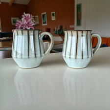 Pair of vintage Denby Studio mugs 10.5cm high vgc