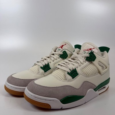Nike SB x Air Jordan 4 Retro Pine Green Sail White DR5415-103 Mens Size 14