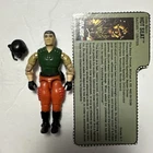 1989 Gi Joe Cobra 3.75" Hot Seat v1 Figure Raider Driver Complete w/ Filecard