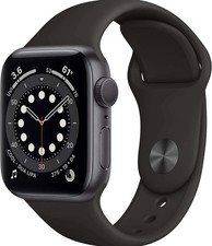 Apple Watch Series 6 44mm Space Gray Aluminum Case with Black Sport Band - GPS