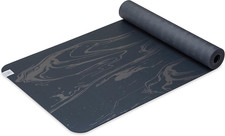 Gaiam Dry-Grip Yoga Mat - 5Mm Thick Non-Slip Exercise  Fitness Mat for Standard