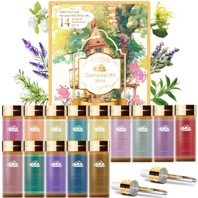 Fragrance Essent Oil Set Aroma Skin Diff 14pc 5ml Home Candle Maker Soap DIY