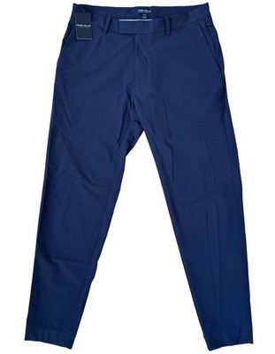 Peter Millar Mens Tech Golf Pants 32x28 Tapered Crown Crafted 4-Way Stretch Navy