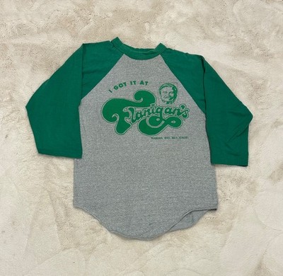 Vintage 1980's ''I Got It At Flanigans'' Marina Del Ray Raglan Shirt Size M/L