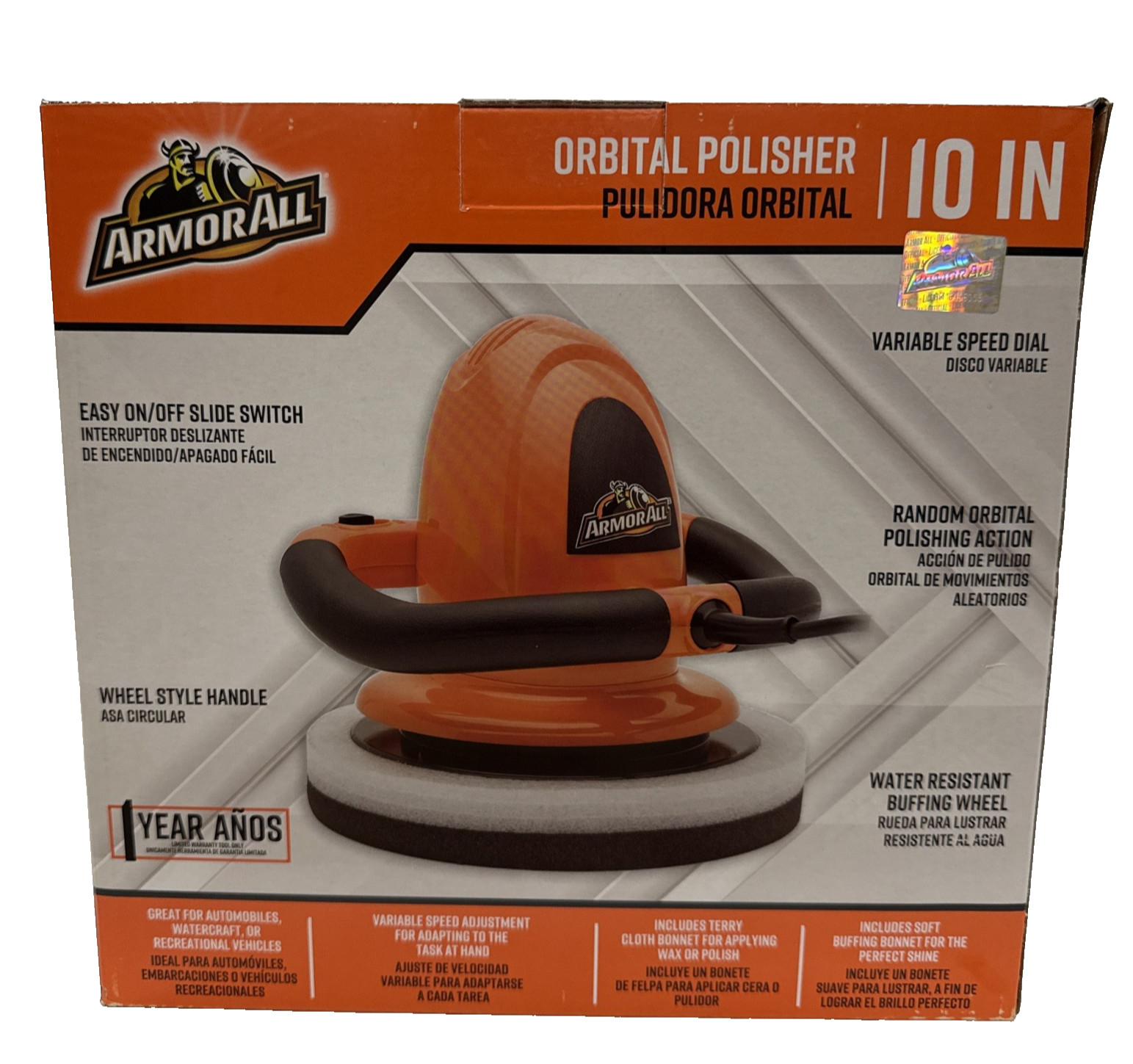 Armor All Car Buffer/Polisher, 10 Inch Orbital, Electric, Va