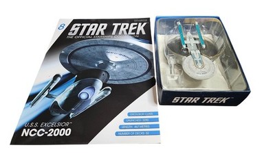 Star Trek Starship Collection #8 USS Excelsior NCC-2000 E-moss W/ Magazine 
