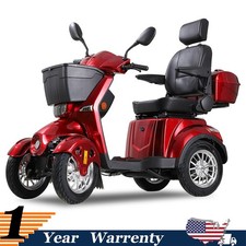 Heavy Duty 4-Wheel Mobility Scooters 31 Miles 3-Speed 800W 500lbs Capacity