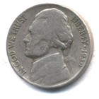 1939 P JEFFERSON NICKEL SCARCE RARE US AMERICAN OLD AUCTION  5 CENT COIN #582