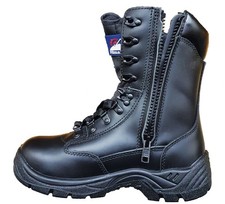 Himalayan 5060 Src Black Leather Steel Cap High Leg Zip Up Safety Boots Uk7