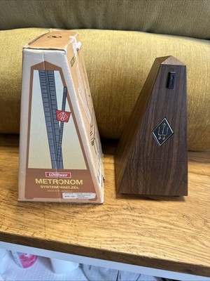 Rare 1960 Modern ''Wittner' German Metronome. Faux Wood Finish. New In The Box.