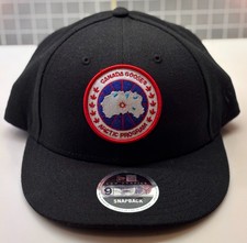 Canada Goose x New Era 9FIFTY Black Snapback Hat Arctic Program Logo Low Profile