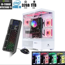 ARGB Desktop Computer Gaming PC i9 RTX2080 Ti 32GB RAM 1TB SSD Windows 11 WiFi6