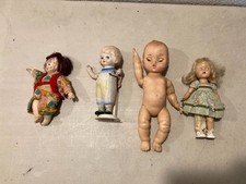 Vintage Baby Doll Lot For Parts 4 Dolls: 1 Composition 1 Bisque Rubber Toys