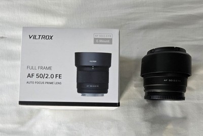 Viltrox AF 50mm f/2.0 STM Lens for Sony   Mint Condition, Box & Hood Included