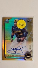 2022 Bowman Chrome Branlyn Jaraba 1st Gold Auto /50 - Brewers #CPA-BJ