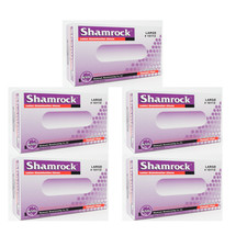 Shamrock Powder Free Textured Latex Examination Gloves - Size Large, Pack of 500