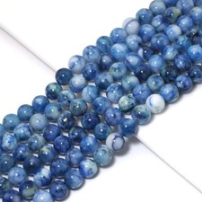 Genuine Blue Chrysocolla Round Smooth Beads, 6mm/8mm/10mm, Sku U1580