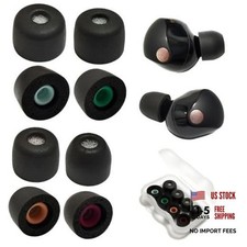 Memory Foam Ear Tips for Sony WF-1000XM5/XM4 with Filter Screen Black-Foam
