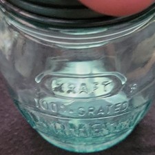 Vintage Kraft Grated Parmesan Cheese Glass Shaker Jar with Metal Lid