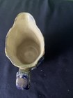 Antique Flow Blue Milk Pitcher With Floral Pattern And Gold Gilt Trim — photo 5